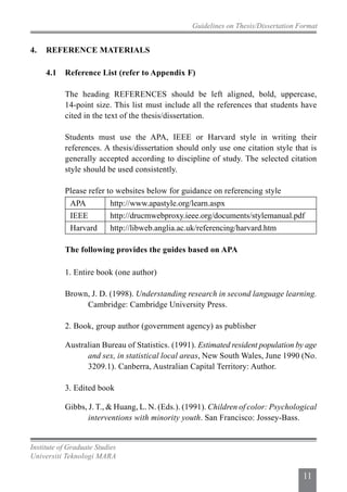 UiTM Thesis guidelines 2013 | PDF