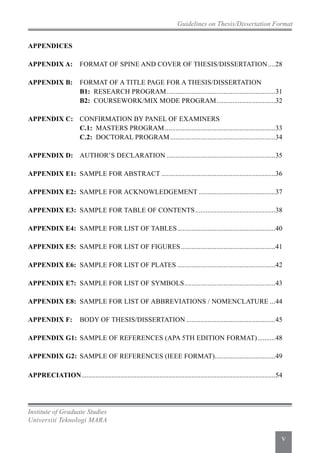 UiTM Thesis guidelines 2013 | PDF