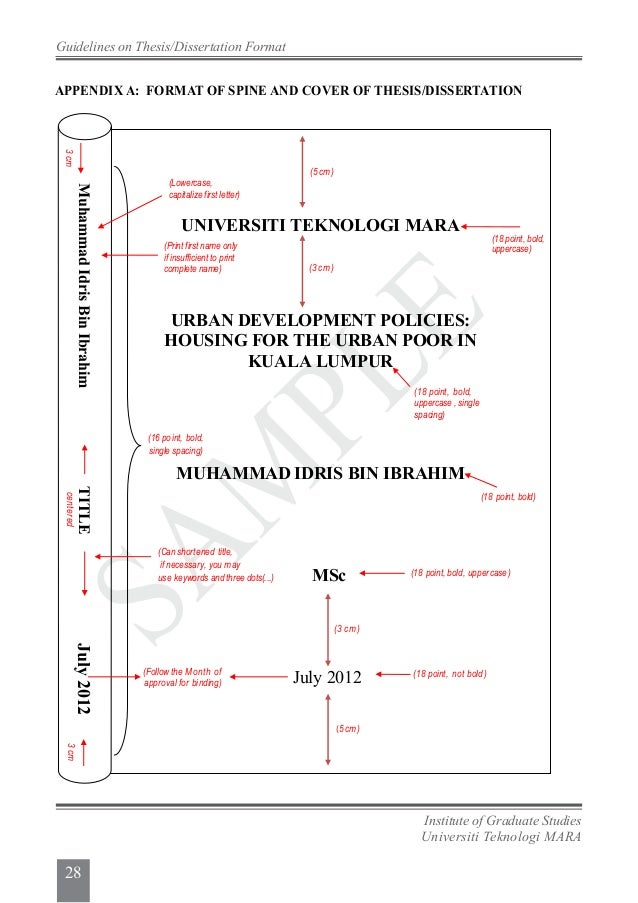 uitm thesis format postgraduate