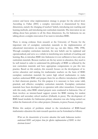 Thesis hadi About RME in Indonesia teching geometri | PDF