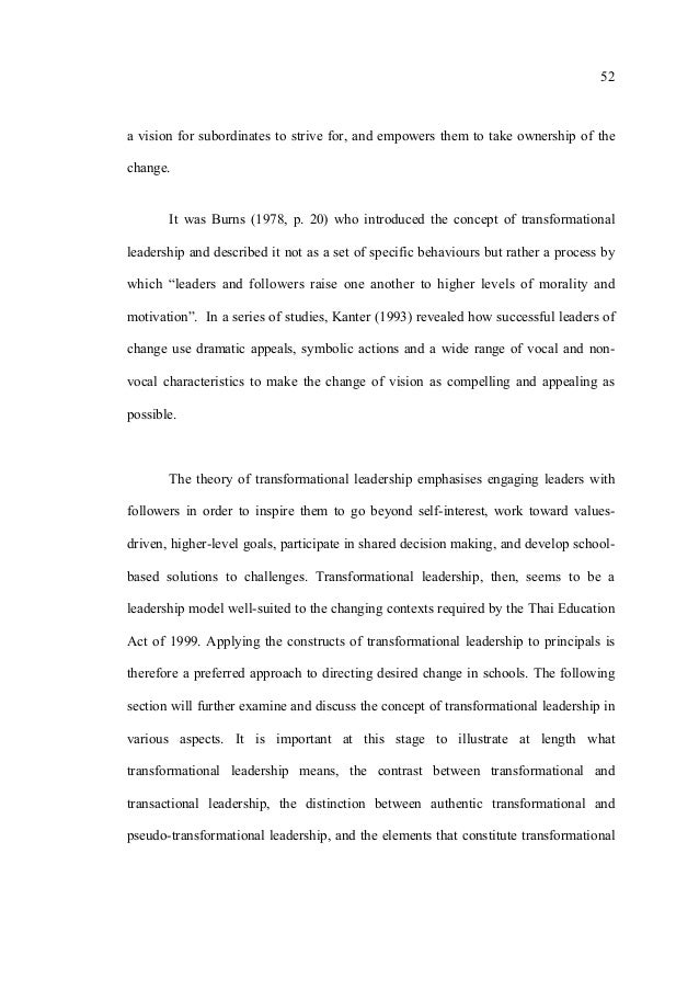 Thesis on leadership in education