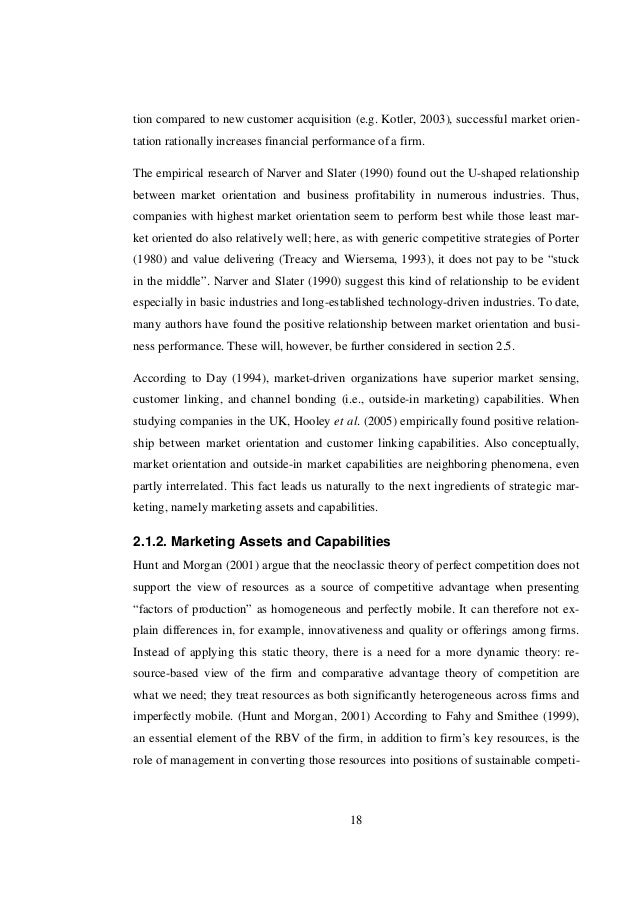 Thesis reports of marketing