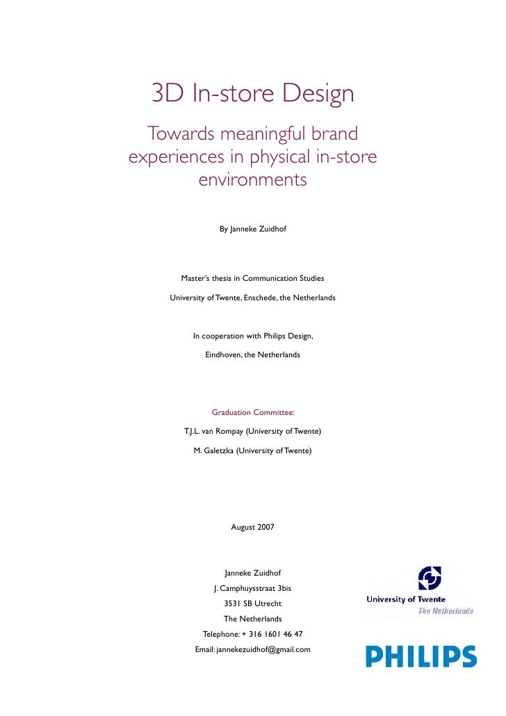 Master thesis on branding