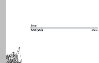 Site
Analysis phase -
 