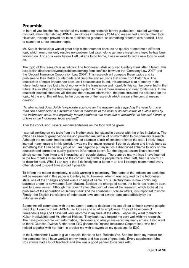 Phd thesis preamble