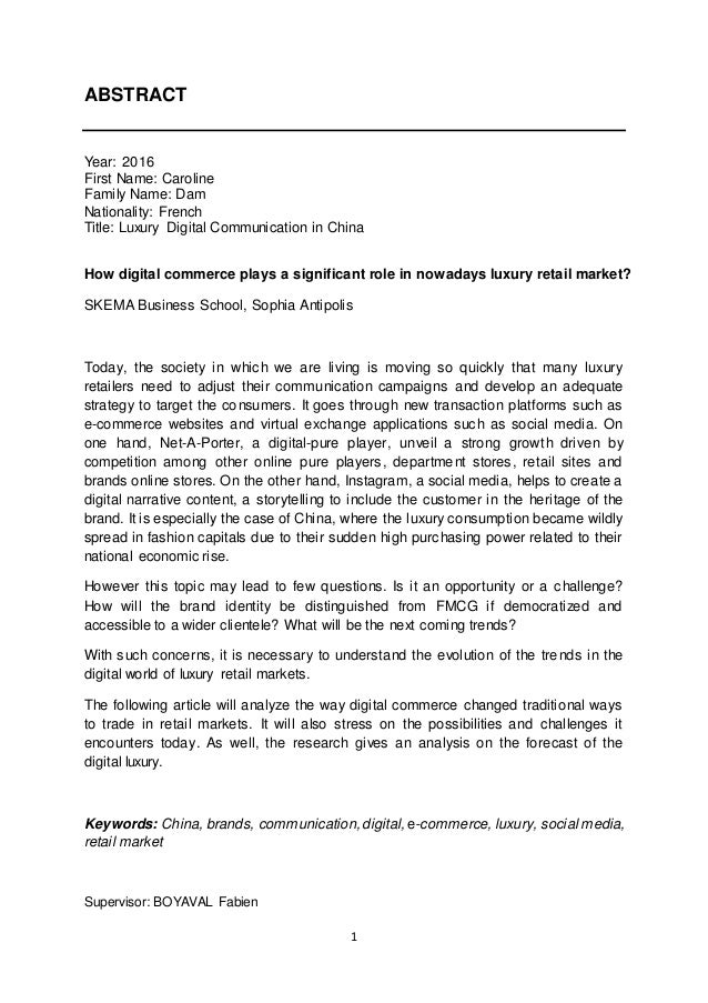 Thesis Luxury Digital Communication In China Thesis Luxury Digital Communication In China