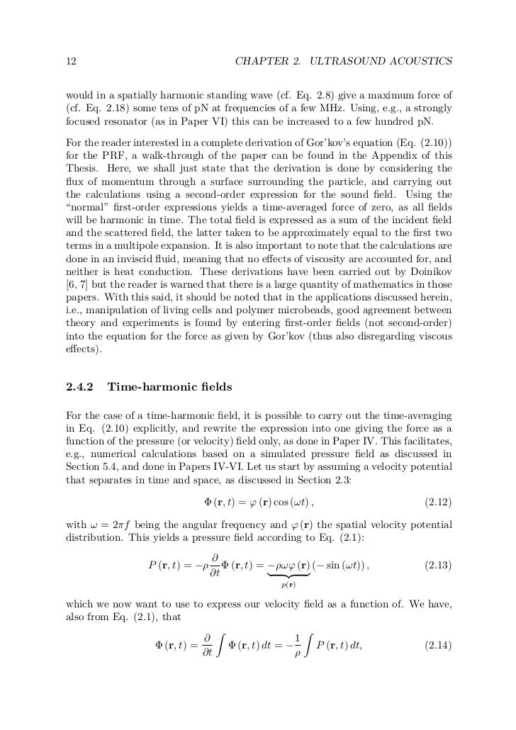 Phd thesis ultrasonic studies