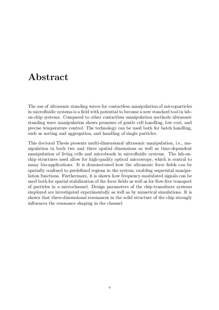 Phd thesis ultrasonic studies