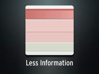 Less Information
 