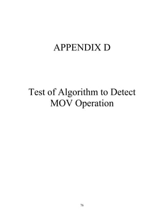 APPENDIX D

Test of Algorithm to Detect
MOV Operation

76

 