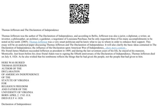 thomas jefferson speech on the declaration of independence