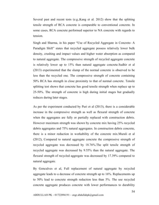 Thesis on analyzing the properties of self compacting concrete made ...