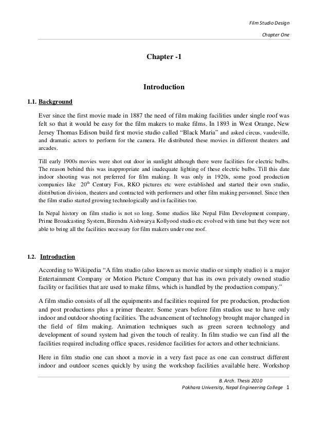 film dissertation examples pdf