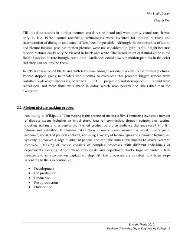 Thesis on films