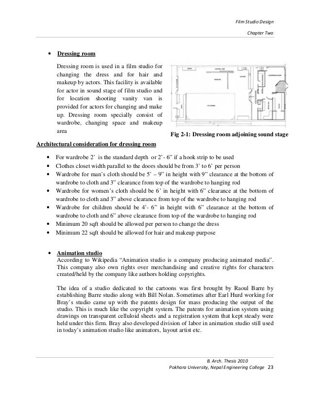Thesis on film studio image