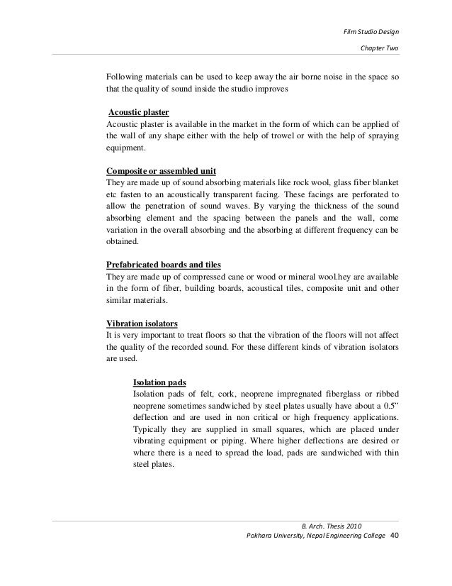 Film industry and architecture thesis image