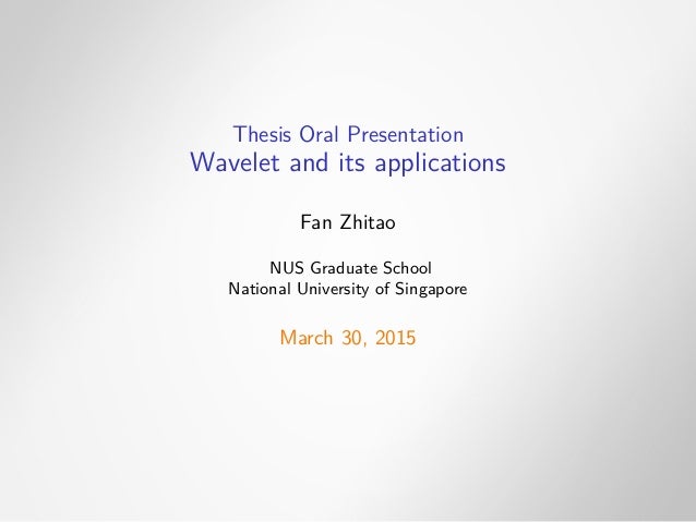Master thesis oral defence