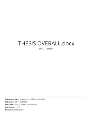 THESIS OVERALL.docx
by .. Turnitin
Submission date: 14-May-2022 06:27PM (UTC-0700)
Submission ID: 1836363070
File name: THESIS_OVERALL.docx (9.91M)
Word count: 15159
Character count: 86353
 