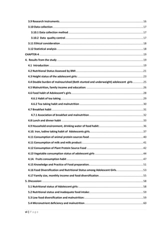 Thesis paper-FOOD HABITS AND NUTRITIONAL STATUS OF ADOLESCENT GIRLS IN ...