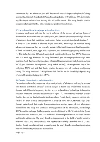 Thesis paper-FOOD HABITS AND NUTRITIONAL STATUS OF ADOLESCENT GIRLS IN ...
