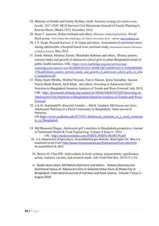 Thesis paper-FOOD HABITS AND NUTRITIONAL STATUS OF ADOLESCENT GIRLS IN ...
