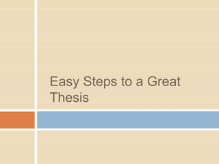 Writing Skill: How to write a thesis statement? | PPTX