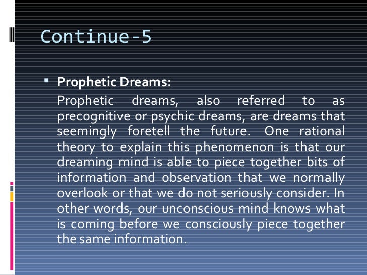 Dreams Thesis
