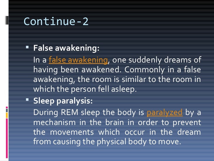Dreams thesis