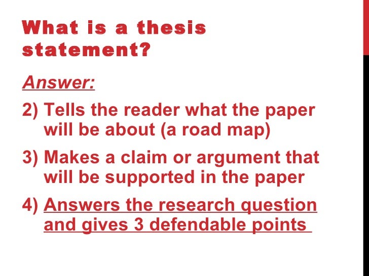 how to make a thesis statement vs