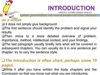 Thesis writing | PPTX