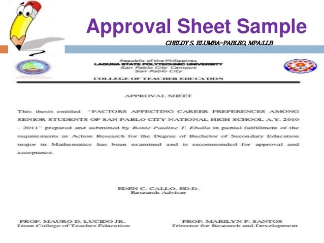 Dissertation approval sheet