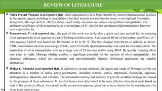 GREEN SYNTHESIS & CHARACTERIZATION OF Moringa oleifera LEAF EXTRACT ...