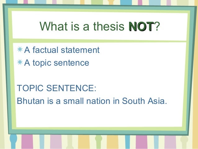Characteristics of effective thesis statements