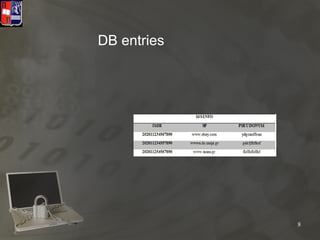 DB entries




             8
 