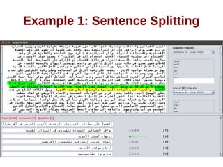 Example 1: Sentence Splitting 
 