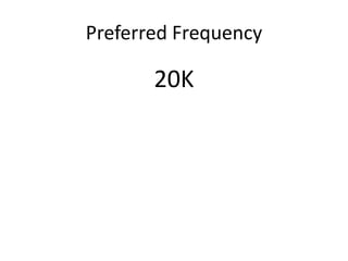 Preferred Frequency 
20K 
 