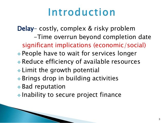 Delay in construction dissertation