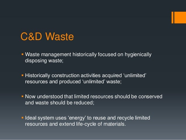 Construction and demolition waste management thesis
