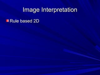 Image InterpretationImage Interpretation
Rule based 2DRule based 2D
 