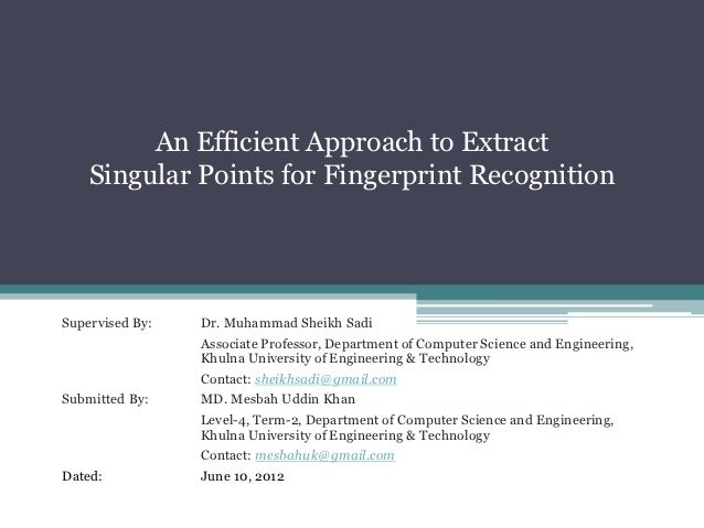 Biometric fingerprint thesis