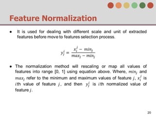 Feature Normalization
20
 
