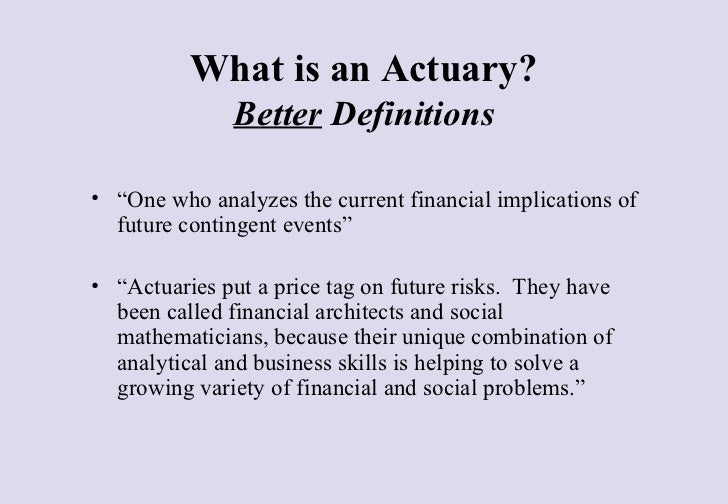 what is actuary