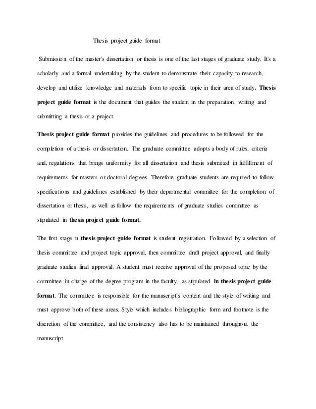 Dissertation project hints