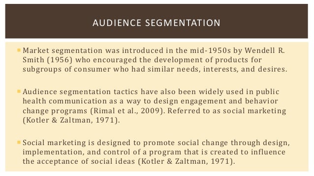Dissertation on market segmentation