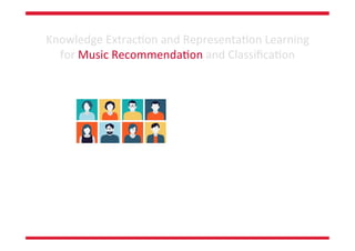 PhD Thesis: Knowledge Extraction and Representation Learning for Music Recommendation and Classification Slide 16