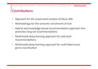 PhD Thesis: Knowledge Extraction and Representation Learning for Music Recommendation and Classification Slide 225