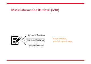 PhD Thesis: Knowledge Extraction and Representation Learning for Music Recommendation and Classification Slide 38
