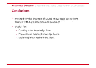 PhD Thesis: Knowledge Extraction and Representation Learning for Music Recommendation and Classification Slide 94