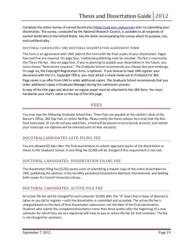 Dissertation filing guide