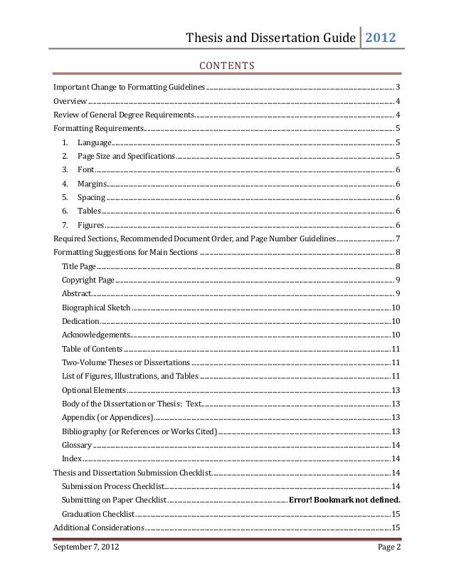 Thesis and Dissertation Manual | Graduate School thesis and dissertation manual